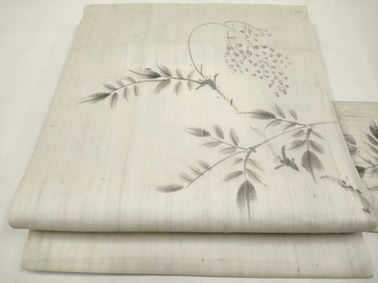 平和屋着物＊夏物　絹芭蕉　九寸名古屋帯　作家物　手描き　枝木の実　正絹　逸品　CABL7788tx