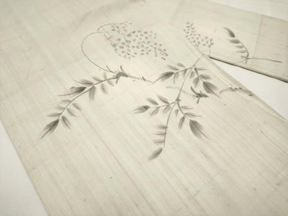 平和屋着物＊夏物　絹芭蕉　九寸名古屋帯　作家物　手描き　枝木の実　正絹　逸品　CABL7788tx