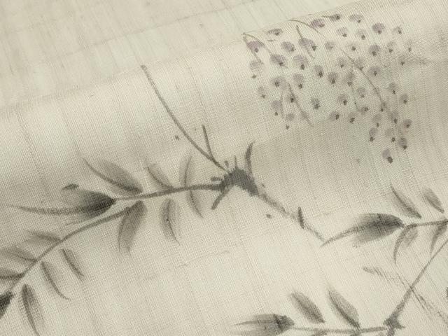 平和屋着物＊夏物　絹芭蕉　九寸名古屋帯　作家物　手描き　枝木の実　正絹　逸品　CABL7788tx