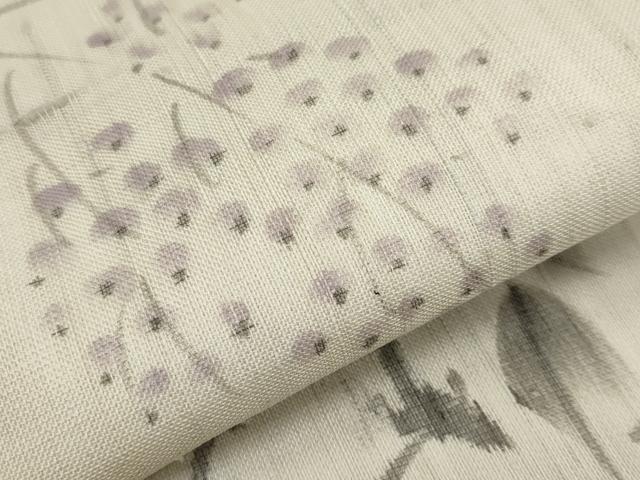 平和屋着物＊夏物　絹芭蕉　九寸名古屋帯　作家物　手描き　枝木の実　正絹　逸品　CABL7788tx
