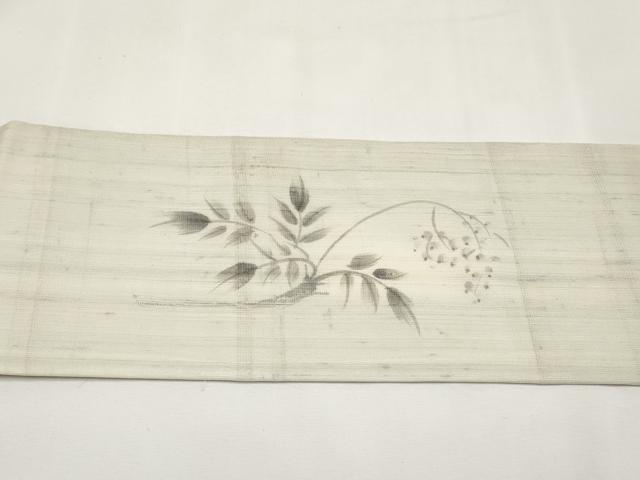 平和屋着物＊夏物　絹芭蕉　九寸名古屋帯　作家物　手描き　枝木の実　正絹　逸品　CABL7788tx