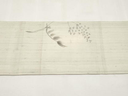 平和屋着物＊夏物　絹芭蕉　九寸名古屋帯　作家物　手描き　枝木の実　正絹　逸品　CABL7788tx