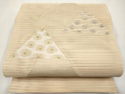 平和屋着物＊夏物　八寸名古屋帯　絽綴れ　抽象文　金銀糸　正絹　逸品　CABL7789tx