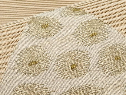 平和屋着物＊夏物　八寸名古屋帯　絽綴れ　抽象文　金銀糸　正絹　逸品　CABL7789tx