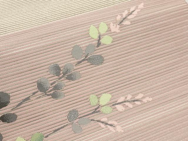 平和屋着物＊夏物　八寸名古屋帯　作家物　絽綴れ　枝花文　銀糸　正絹　逸品　CABL7790tx