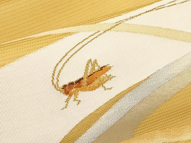 平和屋着物＊夏物　九寸名古屋帯　夏虫　金銀糸　正絹　逸品　CABL7795tx