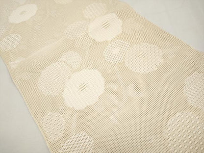 平和屋着物＊夏物　八寸名古屋帯　万寿菊　正絹　逸品　CABL7796tx