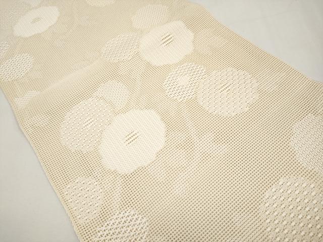 平和屋着物＊夏物　八寸名古屋帯　万寿菊　正絹　逸品　CABL7796tx