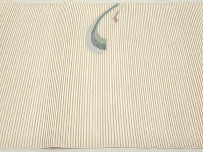 平和屋着物＊夏物　八寸名古屋帯　絽綴れ　霞文　銀糸　正絹　逸品　CABL7798tx