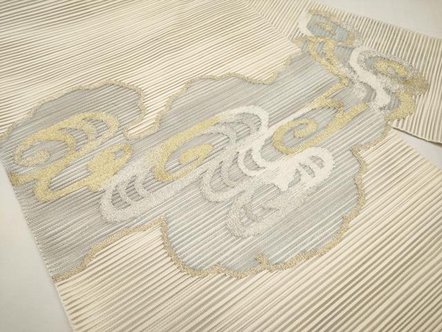 平和屋着物＊夏物　八寸名古屋帯　絽綴れ　光琳水　金銀糸　正絹　逸品　CABL7800tx
