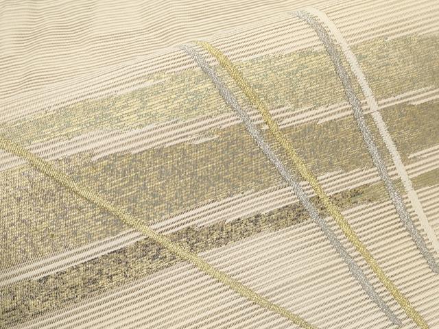 平和屋着物＊夏物　八寸名古屋帯　絽綴れ　抽象文　金銀糸　正絹　逸品　CABL7801tx