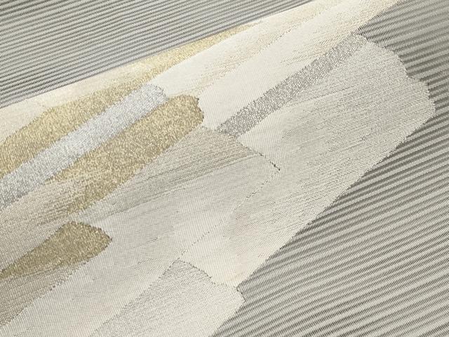 平和屋着物＊夏物　八寸名古屋帯　絽綴れ　抽象文　金銀糸　正絹　逸品　CABL7844tx