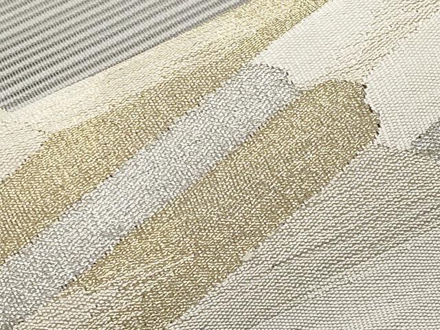 平和屋着物＊夏物　八寸名古屋帯　絽綴れ　抽象文　金銀糸　正絹　逸品　CABL7844tx