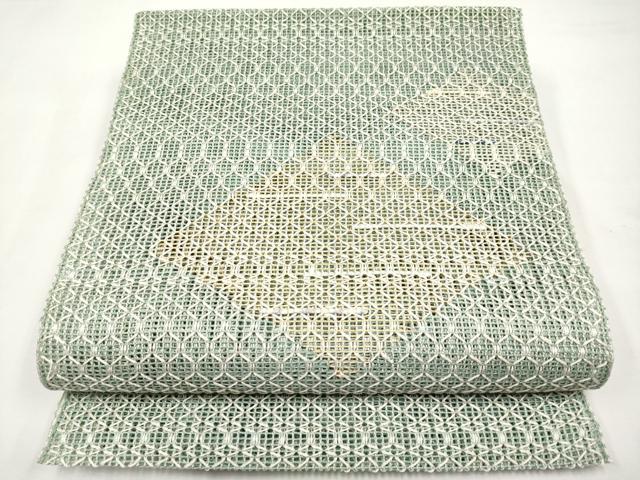 平和屋着物＊夏物　八寸名古屋帯　羅　菱文　正絹　逸品　CABL7846tx