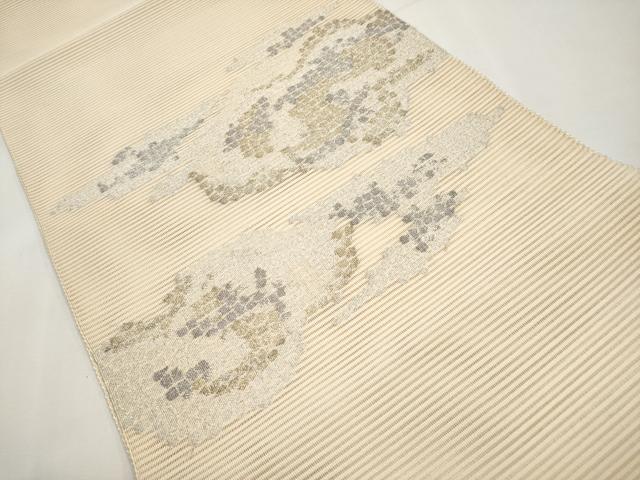 平和屋着物＊夏物　八寸名古屋帯　絽綴れ　箔散らし　金銀糸　正絹　逸品　CABL7847tx
