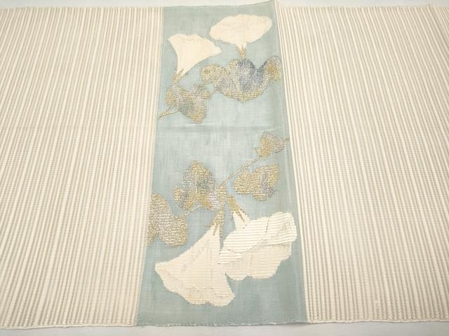 平和屋着物＊夏物　八寸名古屋帯　絽綴れ　朝顔　金銀糸　正絹　逸品　CABL7852tx