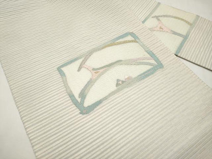 平和屋着物＊夏物　九寸名古屋帯　動物文　金銀糸　正絹　逸品　CABL7858tx