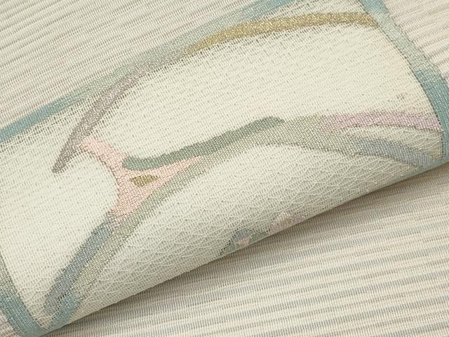 平和屋着物＊夏物　九寸名古屋帯　動物文　金銀糸　正絹　逸品　CABL7858tx