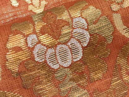 平和屋着物＊夏物　六通柄袋帯　花唐草文　金銀糸　正絹　逸品　未使用　CABL7867tx