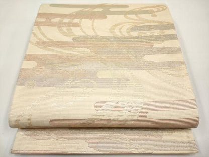 平和屋着物＊夏物　六通柄袋帯　光琳水　金糸　正絹　逸品　CABL7894tx