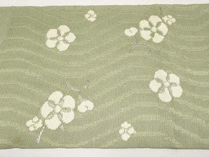平和屋着物＊夏物　太鼓柄　本袋帯　荒磯　銀糸　正絹　逸品　CABL7898tx