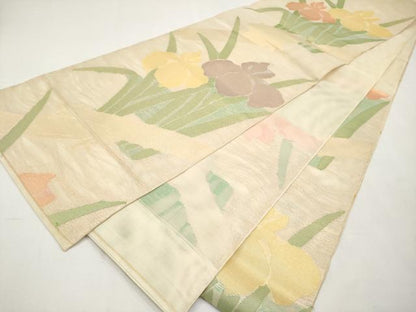 平和屋着物＊夏物　六通柄　本袋帯　杜若　金糸　正絹　逸品　CABL7972tx