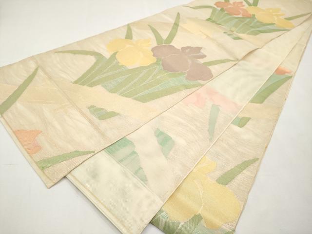 平和屋着物＊夏物　六通柄　本袋帯　杜若　金糸　正絹　逸品　CABL7972tx
