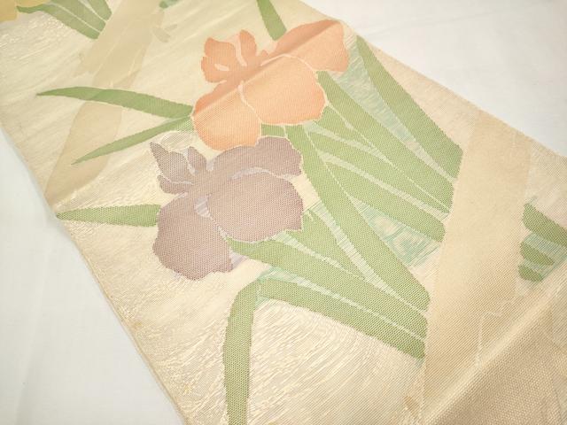 平和屋着物＊夏物　六通柄　本袋帯　杜若　金糸　正絹　逸品　CABL7972tx