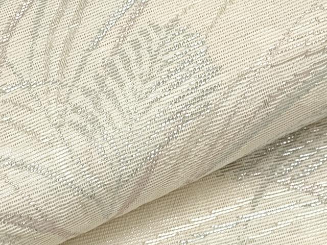 平和屋着物＊夏物　六通柄袋帯　草木文　銀糸　正絹　逸品　CABL7977tx