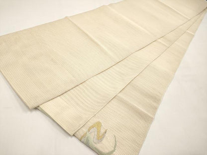 平和屋着物＊夏物　太鼓柄袋帯　絽綴れ　杜若　金銀糸　正絹　逸品　CABL7983tx