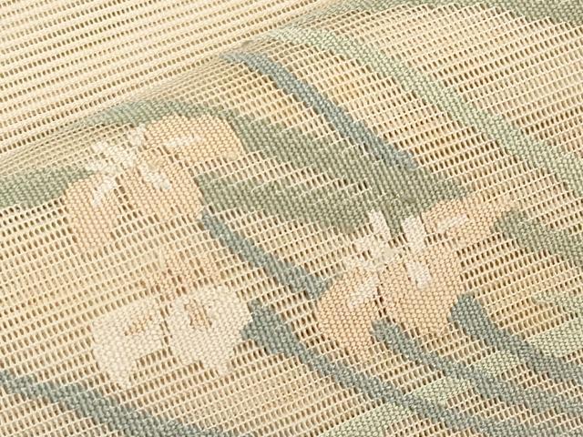 平和屋着物＊夏物　太鼓柄袋帯　絽綴れ　杜若　金銀糸　正絹　逸品　CABL7983tx