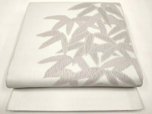 平和屋着物＊夏物　太鼓柄袋帯　笹　正絹　逸品　未使用　CABL7991tx