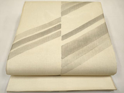 平和屋着物＊夏物　太鼓柄袋帯　斜線文　正絹　逸品　未使用　CABL7994tx