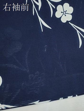 平和屋着物∴夏物　浴衣　綿絽　草花文　日本製　手縫い　綿　逸品　CABL8003ze