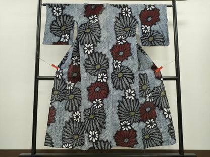 平和屋着物∴夏物　浴衣　有松鳴海絞り　舞花文　綿　逸品　CABL8009ze