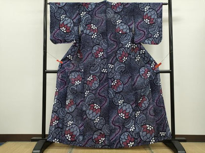 平和屋着物∴夏物　浴衣　有松鳴海絞り　鞠花文　綿　逸品　未使用　CABL8012ze