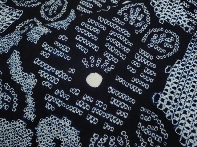 平和屋着物∴夏物　浴衣　有松鳴海絞り　草花文　松坂屋扱い　綿　逸品　CABL8015ze