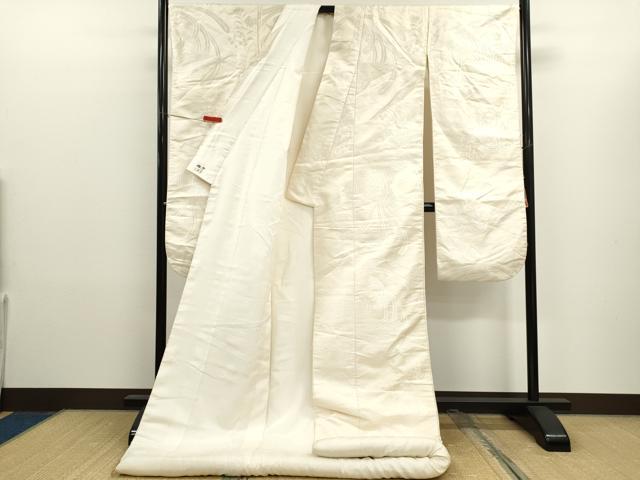 平和屋本店●白無垢　白打掛　お引きずり　和装　婚礼　結婚式　花嫁　神社挙式　鳳凰草花文　逸品　CABL8060ze