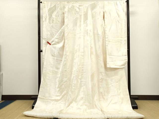 平和屋本店●白無垢　白打掛　お引きずり　和装　婚礼　結婚式　花嫁　神社挙式　飛鶴花鳥文　逸品　CABL8062ze