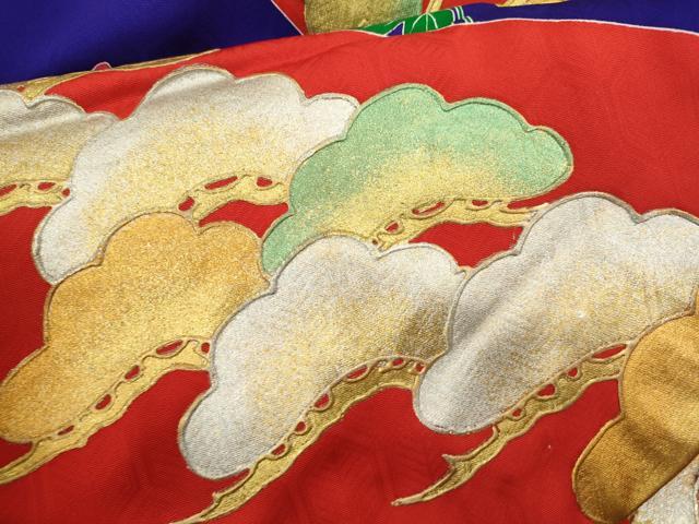 平和屋本店●色打掛　お引きずり　和装　婚礼　結婚式　花嫁　神社挙式　松竹梅地紙御所車草花文　金銀彩　逸品　CABL8067ze