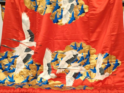 平和屋本店●色打掛　お引きずり　和装　婚礼　結婚式　花嫁　神社挙式　雲取り飛鶴文　金彩　逸品　CABL8069ze