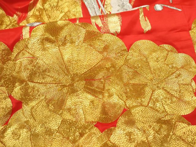 平和屋本店●色打掛　お引きずり　総刺繍　駒刺繍　和装　婚礼　結婚式　花嫁　神社挙式　尾長鳥梅文　金銀糸　逸品　CABL8079ze