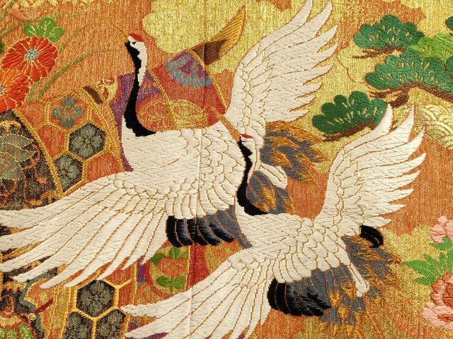 平和屋本店●色打掛　お引きずり　作家物　和装　婚礼　結婚式　花嫁　神社挙式　唐織　慶長文様　金糸　逸品　CABL8083ze