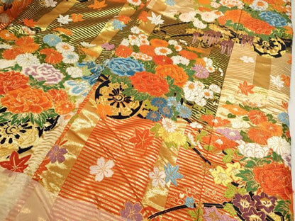 平和屋本店●色打掛　お引きずり　作家物　和装　婚礼　結婚式　花嫁　神社挙式　唐織　花車文　金糸　逸品　CABL8085ze