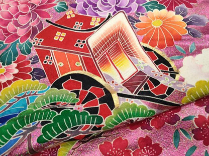 平和屋本店●色打掛　和装　婚礼　結婚式　花嫁　神社挙式　松竹梅花車文　金銀彩　仮絵羽　逸品　未使用　CABL8104ze