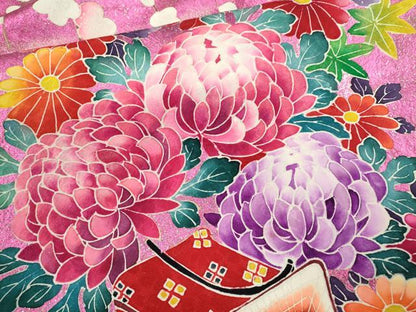 平和屋本店●色打掛　和装　婚礼　結婚式　花嫁　神社挙式　松竹梅花車文　金銀彩　仮絵羽　逸品　未使用　CABL8104ze