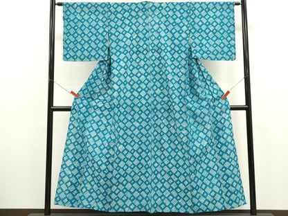 平和屋着物∴夏物　浴衣　有松鳴海絞り　抽象文　綿　逸品　CABL8108ze
