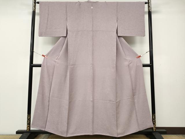 平和屋着物●上質な色無地　草花文　紅藤色　正絹　逸品　CABL8403ut