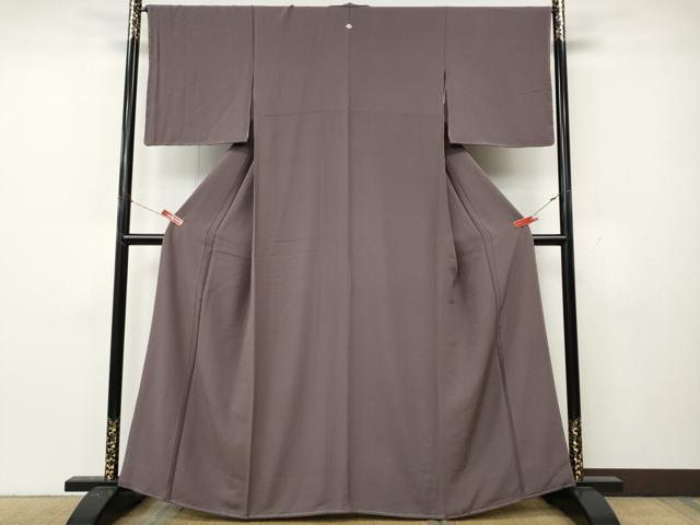 平和屋着物●上質な色無地　葡萄鼠色　正絹　逸品　未使用　CABL8405ut