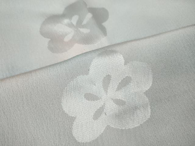 平和屋着物●長襦袢　無双仕立て　舞梅地紋　暈し染め　正絹　逸品　未使用　CABL8414ut